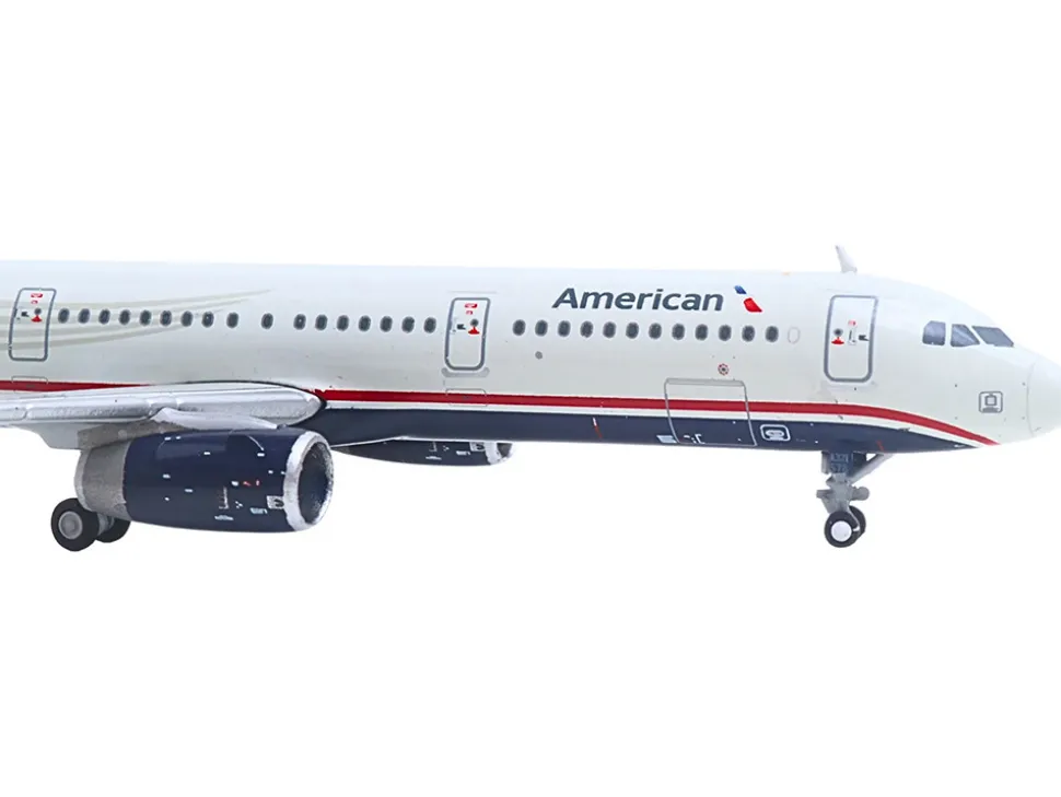 Airbus A321 Commercial Aircraft "American Airlines - US Airways Heritage Jet" (N578UW) White with Blue Tail 1/400 Diecast Model Airplane by GeminiJets