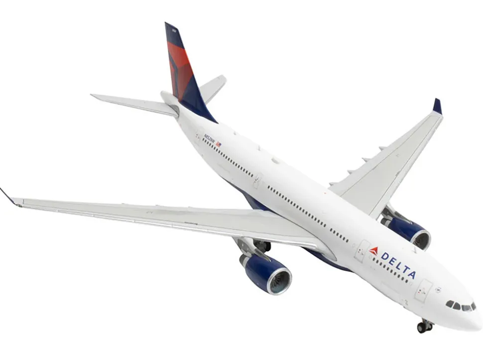 Airbus A330-200 Commercial Aircraft "Delta Air Lines" (N852NW) White with Red and Blue Tail 1/400 Diecast Model Airplane by GeminiJets