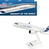 Airbus A220-100 Commercial Aircraft "Airbus Corporate Livery" (C-FFDO) White with Blue Tail (Snap-Fit) 1/100 Plastic Model by Skymarks