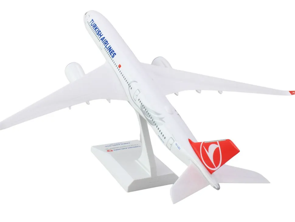 Airbus A350-900 Commercial Aircraft "Turkish Airlines" (TC-LGJ) White with Red Tail (Snap-Fit) 1/200 Plastic Model by Skymarks