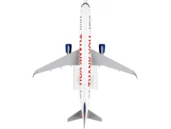Airbus A321 Commercial Aircraft "Delta Air Lines - Thank You" (N391DN) White with Red and Blue Tail (Snap-Fit) 1/150 Plastic Model by Skymarks