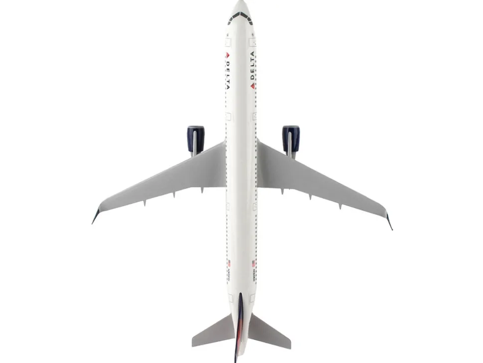 Airbus A321 Commercial Aircraft "Delta Air Lines" (N301DN) White with Red and Blue Tail (Snap-Fit) 1/150 Plastic Model by Skymarks