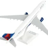 Airbus A330-300 Commercial Aircraft "Delta Air Lines" (N809NW) White with Red and Blue Tail (Snap-Fit) 1/200 Plastic Model by Skymarks