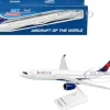 Airbus A330 900 Commercial Aircraft with Landing Gear Delta Air Lines N401DZ White with Blue and Red Tail Snap Fit 1/200 Plastic Model Skymarks SKR984