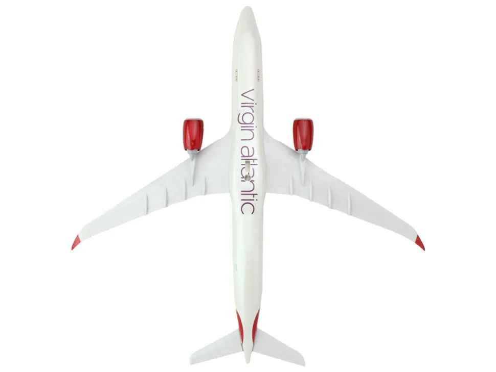Airbus A330 900 Commercial Aircraft Virgin Atlantic G VJAZ Gray with Red Tail Snap Fit 1/200 Plastic Model Skymarks SKR1130