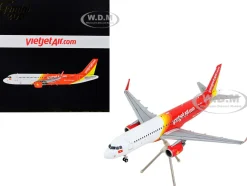Airbus A320 Commercial Aircraft VietJet Air White and Red Gemini 200 Series 1/200 Diecast Model Airplane GeminiJets G2VJC711