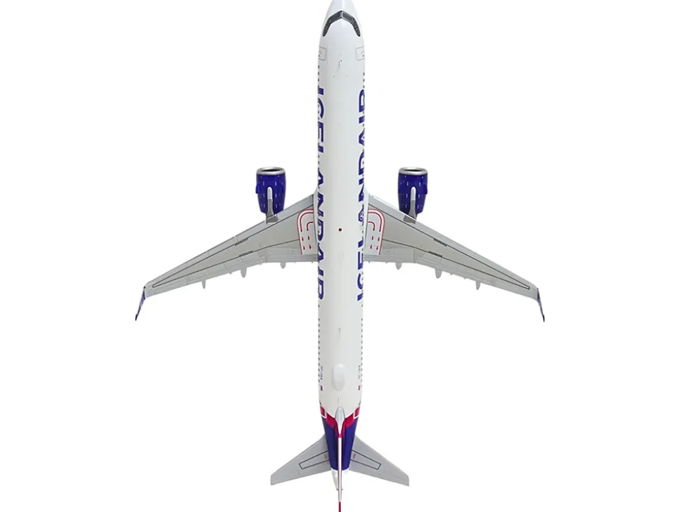 Airbus A321neo Commercial Aircraft "Icelandair" (TF-IAA) White with Blue and Pink Tail "Gemini 200" Series 1/200 Diecast Model Airplane by GeminiJets