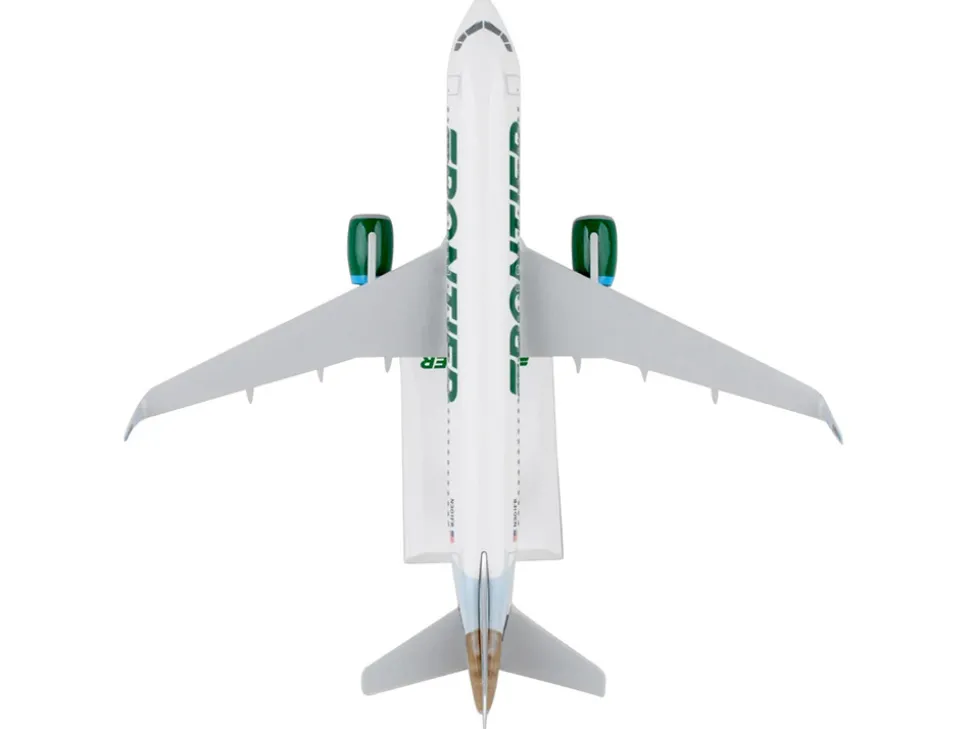 Airbus A320neo Commercial Aircraft "Frontier Airlines - Wilbur the Whitetail" (N301FR) White with Tail Graphics (Snap-Fit) 1/150 Plastic Model by Skymarks
