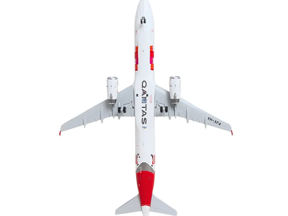 Airbus A321P2F Commercial Aircraft "Qantas Freight - Santa’s Freight" (VH-XF4) White with Graphics and Red Tail "Gemini 200" Series 1/200 Diecast Model Airplane by GeminiJets