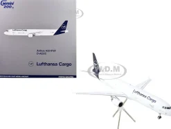 Airbus A321P2F Commercial Aircraft "Lufthansa Cargo" (D-AEUC) White with Blue Tail "Gemini 200" Series 1/200 Diecast Model Airplane by GeminiJets