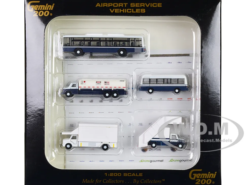 Airport Service Vehicles Set of 5 pieces Gemini 200 Series Diecast Models GeminiJets G2APS450