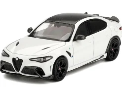 Alfa Romeo Giulia GTA White with Carbon Top 1/64 Diecast Model Car by BBR