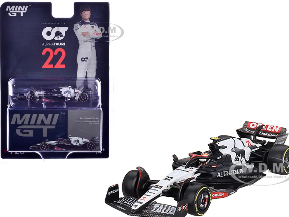 AlphaTauri AT04 #22 Yuki Tsunoda Formula One F1 "Australian GP" (2023) Limited Edition 1/64 Diecast Model Car by Mini GT