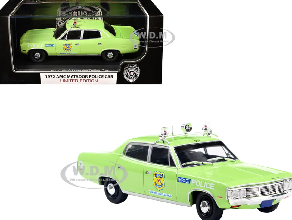 1972 AMC Matador Police Car "Cleveland Police Department" Light Green 1/43 Diecast Model by Iconic Replicas