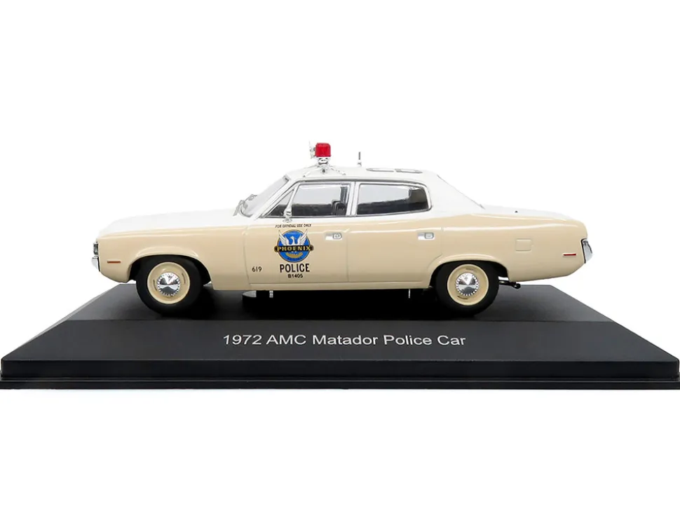 1972 AMC Matador Police Car "Phoenix Police Department" White and Beige 1/43 Diecast Model by Iconic Replicas