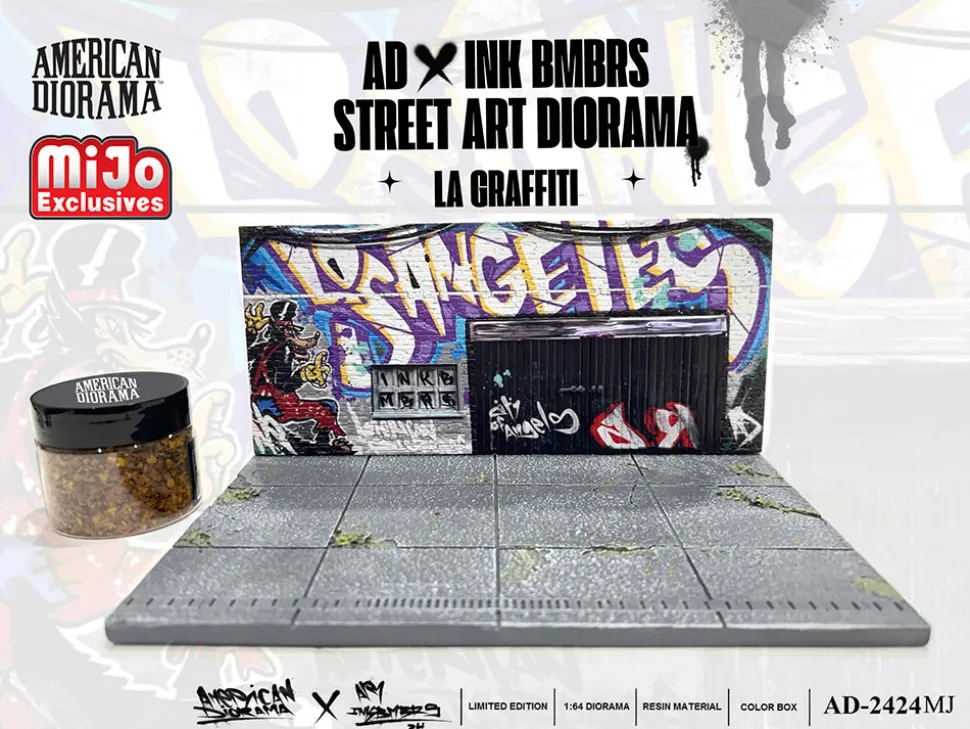 American Diorama X INK BMBRS - LA Graffiti Street Art Diorama for 1/64 Scale Models by American Diorama