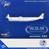 Antonov An-225 Mriya Commercial Aircraft "Antonov Airlines" (UR-82060) White with Blue and Yellow Stripes "Interactive Series" 1/400 Diecast Model Airplane by GeminiJets