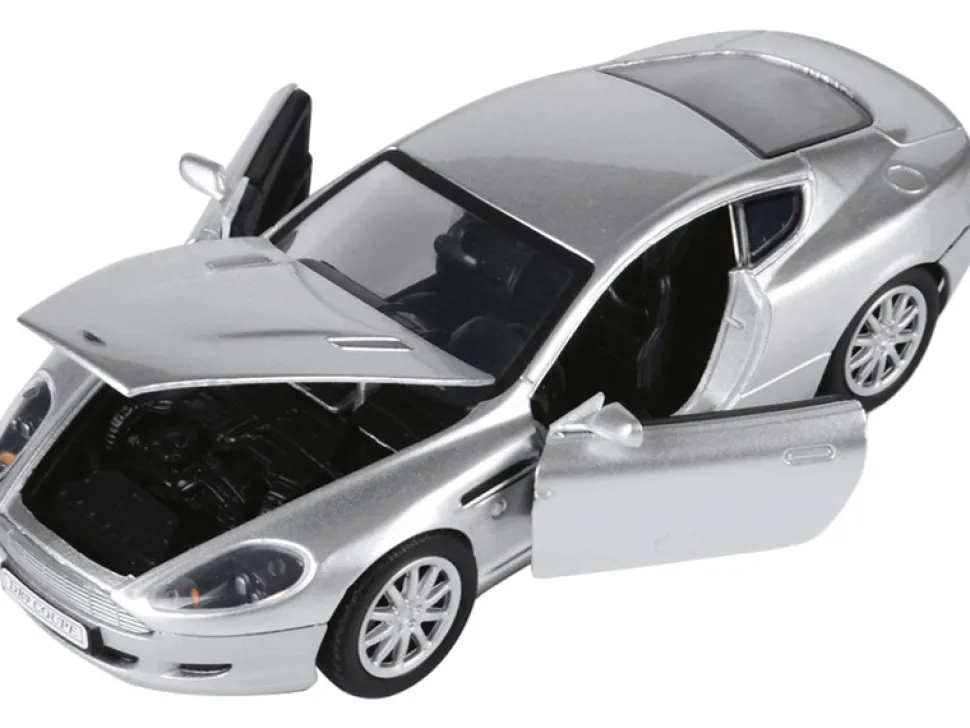 Aston Martin DB9 Coupe Silver Metallic Timeless Legends 1/24 Diecast Model Car Motormax 73321