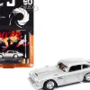 Aston Martin DB5 RHD Right Hand Drive Silver Metallic 007 James Bond GoldenEye 1995 Movie Collectible Tin Display Silver Screen Machines Series 1/64 Diecast Model Car Johnny Lightning JLDR017-JLSP306