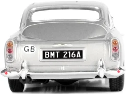 Aston Martin DB5 RHD Right Hand Drive Silver Metallic James Bond 007 Goldfinger 1964 Movie James Bond Collection Series 1/24 Diecast Model Car Motormax 79857