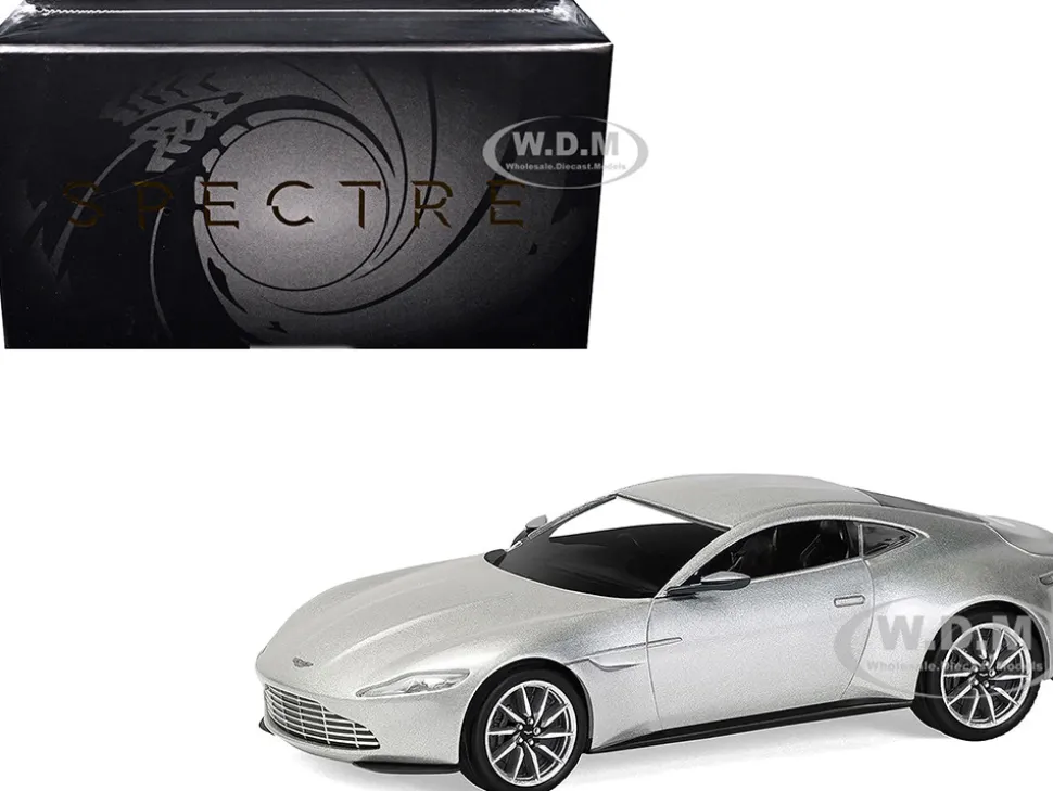 Aston Martin DB10 RHD (Right Hand Drive) Silver Metallic James Bond 007 "Spectre" (2015) Movie Diecast Model Car by Corgi