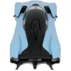 2023 Aston Martin Valkyrie Light Blue with Black Top 1/18 Model Car by GT Spirit