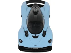 2023 Aston Martin Valkyrie Light Blue with Black Top 1/18 Model Car by GT Spirit