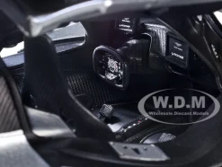 Aston Martin Valkyrie Silver Metallic with Matt Black Top "Special Edition" Series 1/18 Diecast Model Car by Maisto