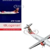 ATR 72-600 Commercial Aircraft "Loganair - Isle of Man's Airline" (G-LMTE) White with Red and Green Plaid Tail 1/400 Diecast Model Airplane by GeminiJets