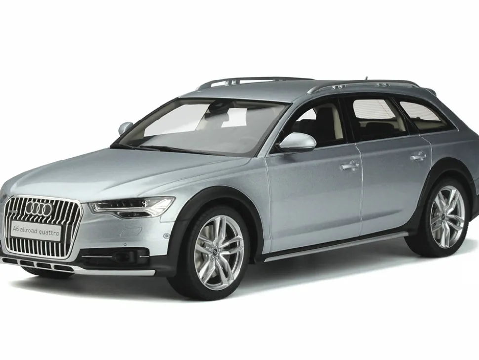 2019 Audi A6 C7 Allroad Floret Silver Metallic 1/18 Model Car GT Spirit GT354