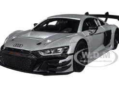 Audi R8 LMS GT3 Silver Metallic Timeless Legends Series 1/24 Diecast Model Car Motormax 79380SIL