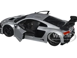 Audi R8 LMS GT3 Silver Metallic Timeless Legends Series 1/24 Diecast Model Car Motormax 79380SIL