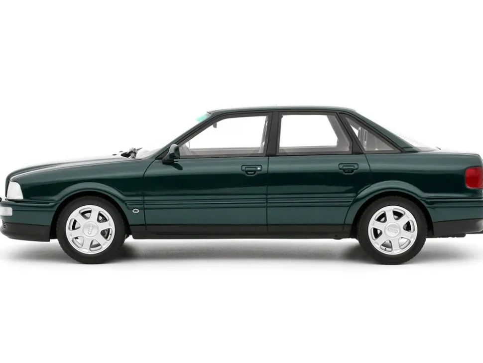 1993 Audi S2 Sedan Emerald Green Metallic Limited Edition to 2000 pieces Worldwide 1/18 Model Car by Otto Mobile