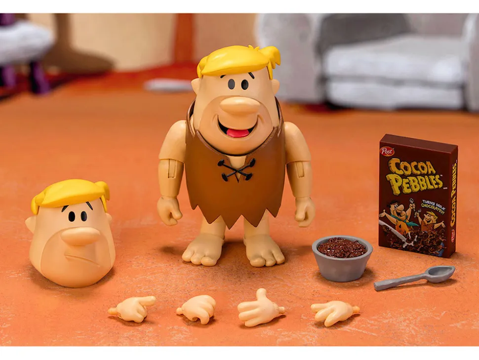Barney Rubble 4.5" Moveable Figure with Accessories and Alternate Head and Hands "The Flintstones - Post Cocoa Pebbles" Model by Jada