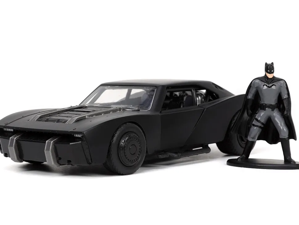 Batmobile Matt Black Batman Diecast Figurine The Batman 2022 Movie DC Comics 1/32 Diecast Model Car Jada 32042