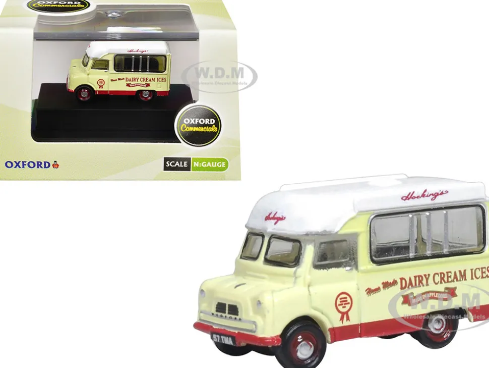 Bedford CA Ice Cream Van "Hockings Dairy Cream Ice" Cream with White Top 1/148 (N) Scale Diecast Model Car by Oxford Diecast