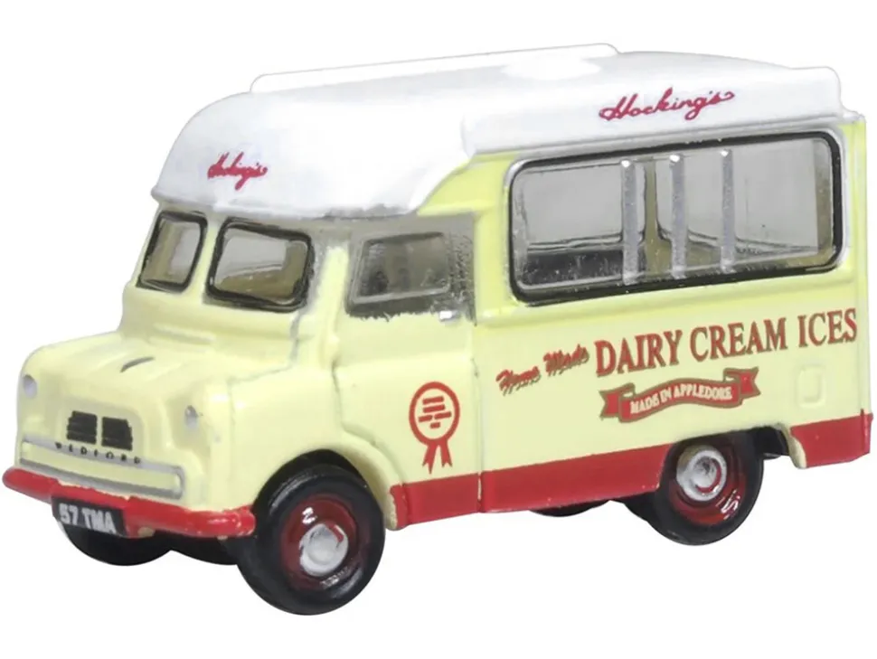 Bedford CA Ice Cream Van "Hockings Dairy Cream Ice" Cream with White Top 1/148 (N) Scale Diecast Model Car by Oxford Diecast