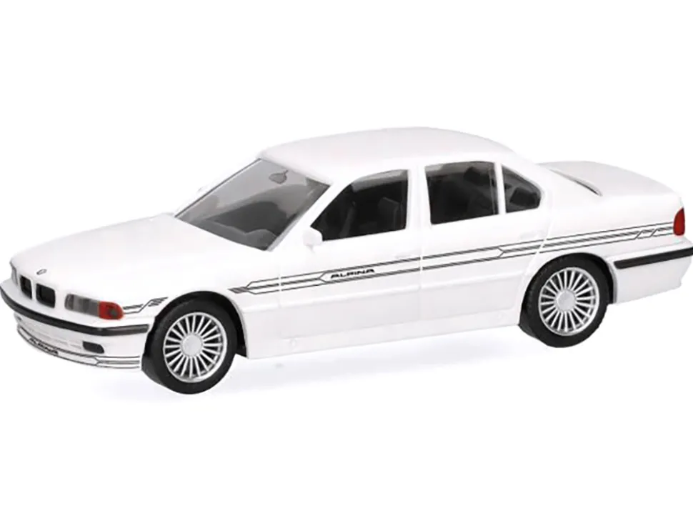 BMW Alpina B12 White 1/87 (HO) Plastic Model Car by Herpa