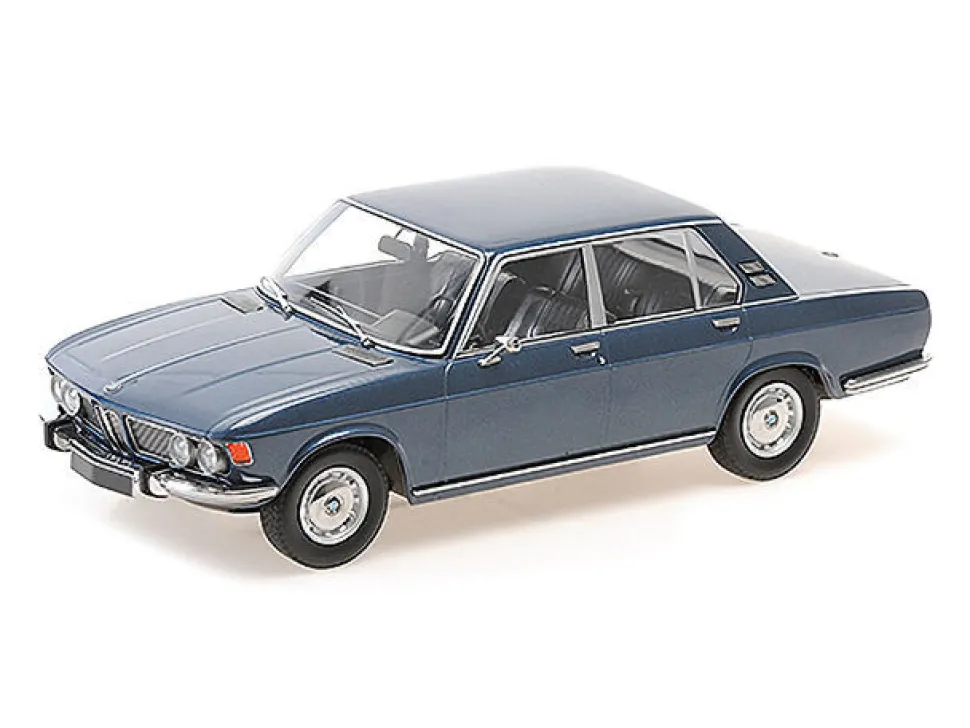 1968 BMW 2500 Blue Metallic Limited Edition 504 pieces Worldwide 1/18 Diecast Model Car Minichamps 155029200