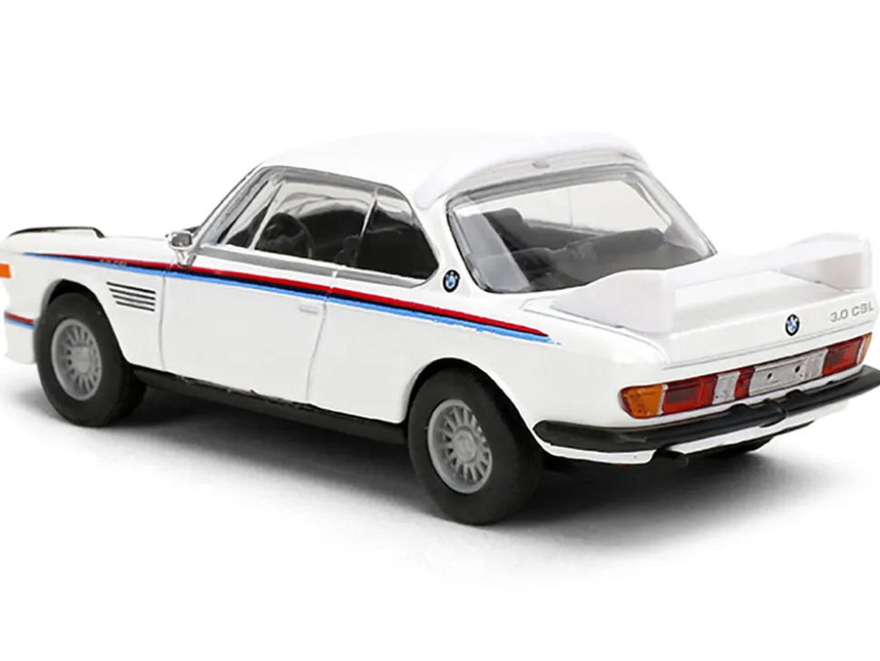1975 BMW 3.0 CSL White with Red and Blue Stripes "Collection" Series 1/64 Diecast Model Car by Majorette