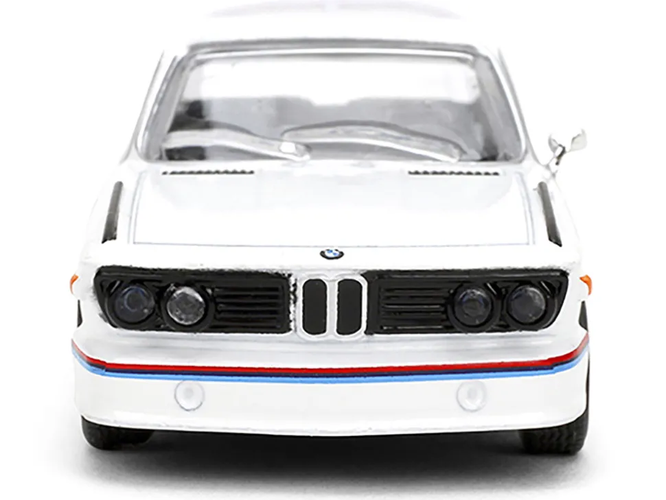 1975 BMW 3.0 CSL White with Red and Blue Stripes "Collection" Series 1/64 Diecast Model Car by Majorette