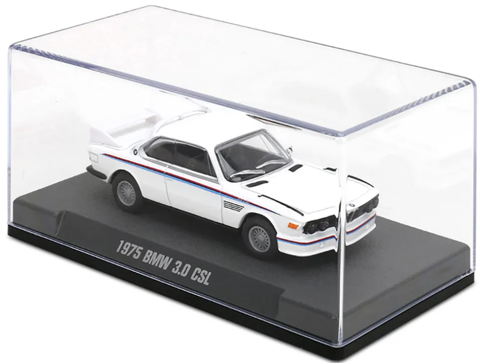 1975 BMW 3.0 CSL White with Red and Blue Stripes "Collection" Series 1/64 Diecast Model Car by Majorette