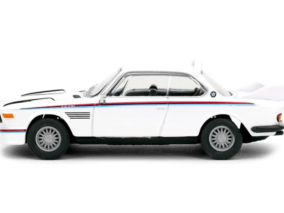 1975 BMW 3.0 CSL White with Red and Blue Stripes "Collection" Series 1/64 Diecast Model Car by Majorette