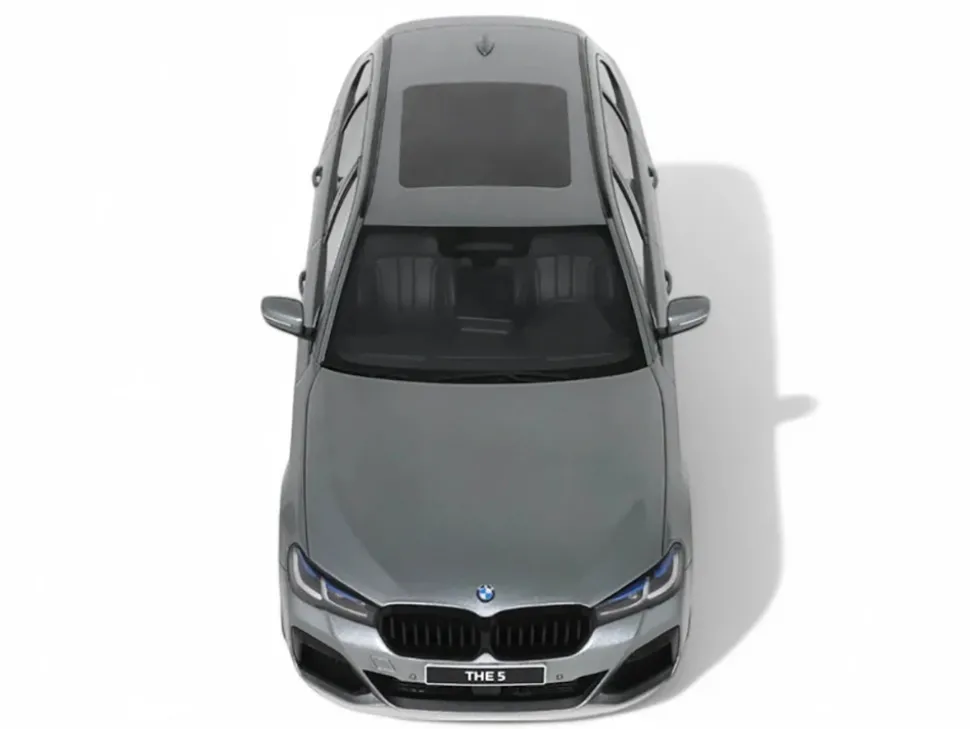 2023 BMW 530E XDrive M Silver Metallic 1/18 Model Car by GT Spirit