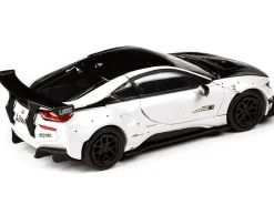 BMW i8 Liberty Walk White Black 1/64 Diecast Model Car Paragon Models PA-55151