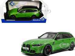 2024 BMW M3 Competition M xDrive Touring Green Metallic with Black Top 1/18 Diecast Model Car by Solido