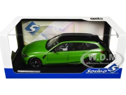 2024 BMW M3 Competition M xDrive Touring Green Metallic with Black Top 1/18 Diecast Model Car by Solido