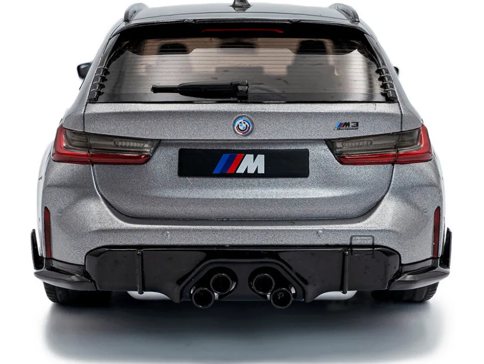 2024 BMW M3 Competition M xDrive Touring Frozen Pure Gray Metallic with Black Top 1/18 Diecast Model Car by Solido