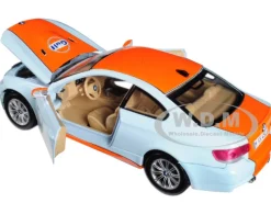 BMW M3 Coupe Gulf Light Blue Orange Stripe 1/24 Diecast Model Car Motormax 79644