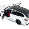 2025 BMW M5 Touring Alpine White with Black Top 1/18 Diecast Model Car by Solido